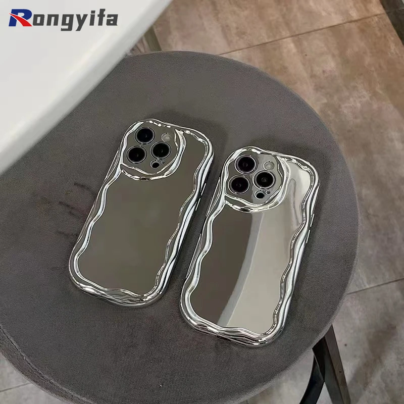 

For Xiaomi 13 12 12S Pro 12X Mi 11 Lite Mi 11 Pro 11i Mi 10 10T Lite 10i 10S Civi 3 Phone Case Silver Wave Cream Pattern Cover