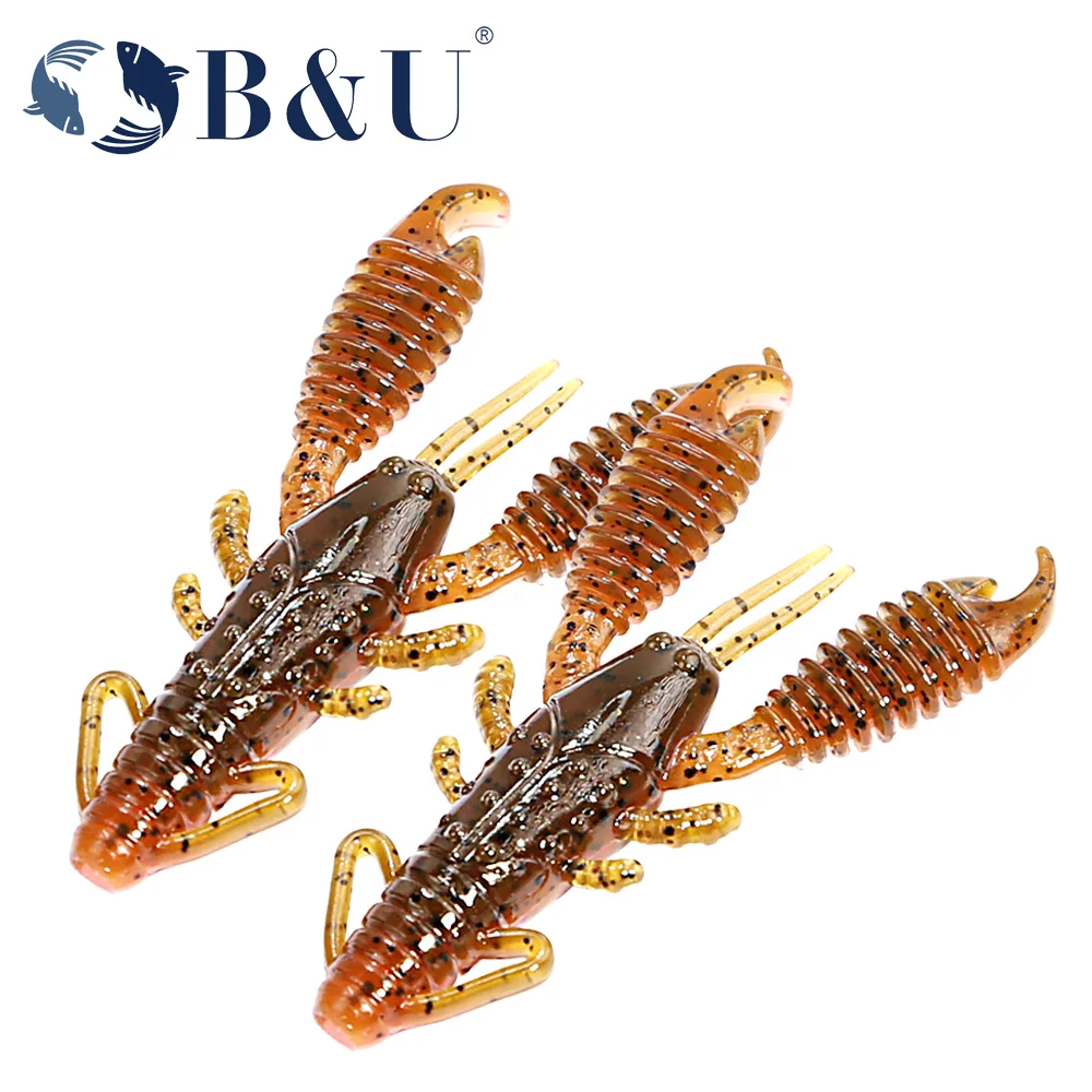 

B&U Floating Fishing Lures Craws Shrimp Soft Lure Fishing Bait Wobblers Bass Lures perch Lures shrimp Lobster