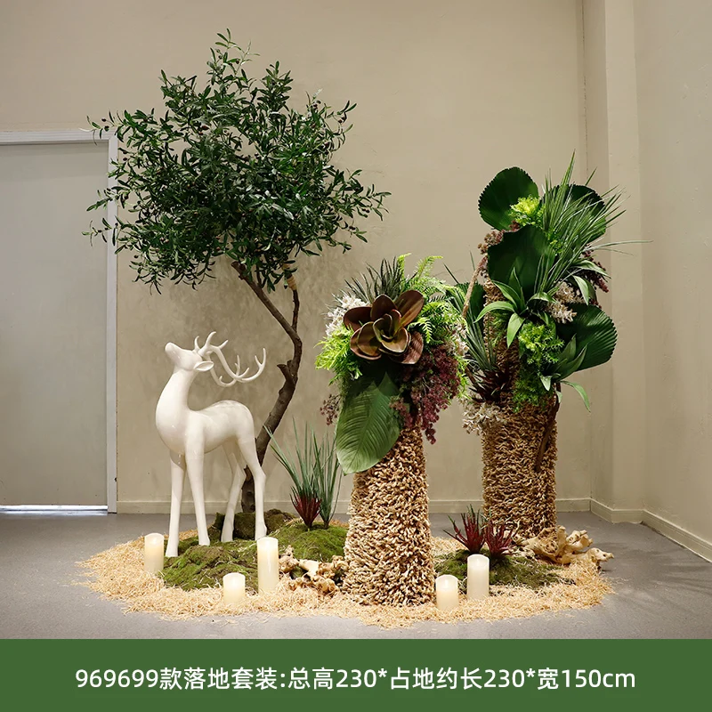 Artificial Green Plant Landscaping High-End Tropical Plant Succulent Landscape Design Indoor Landscape