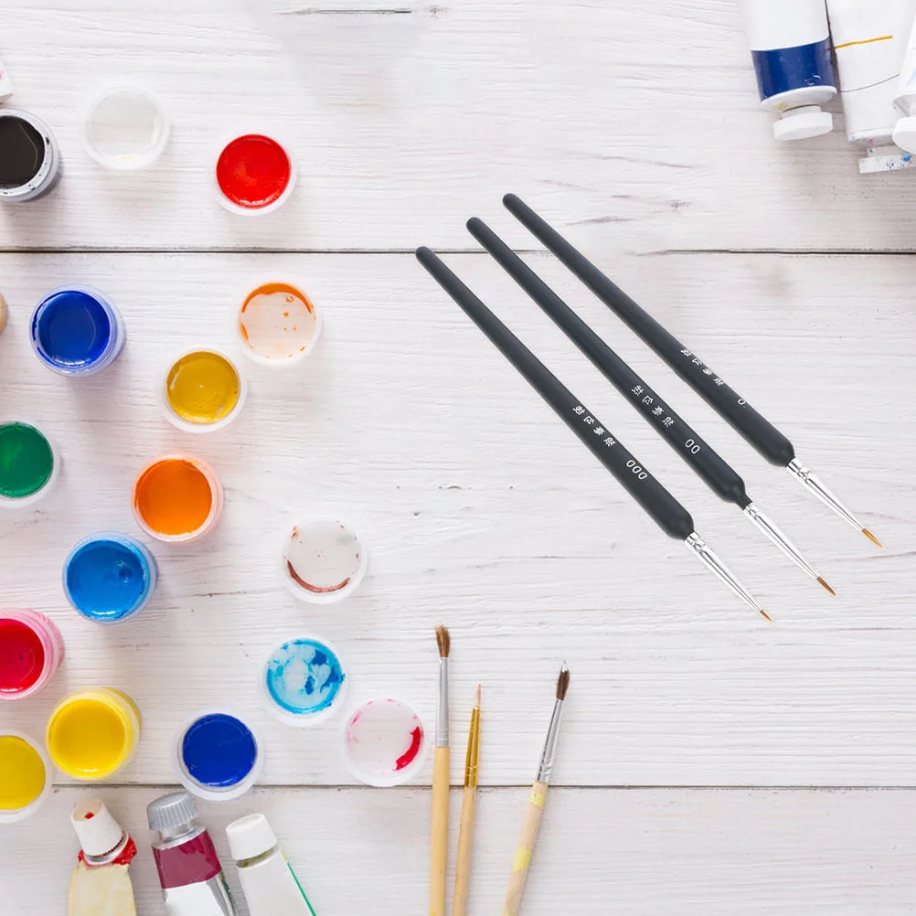 9 pçs pincéis de arte de cabelo de lobo durável ergonômico multi-função ferramentas de pintura para a escola casa pintura em aquarela praticando