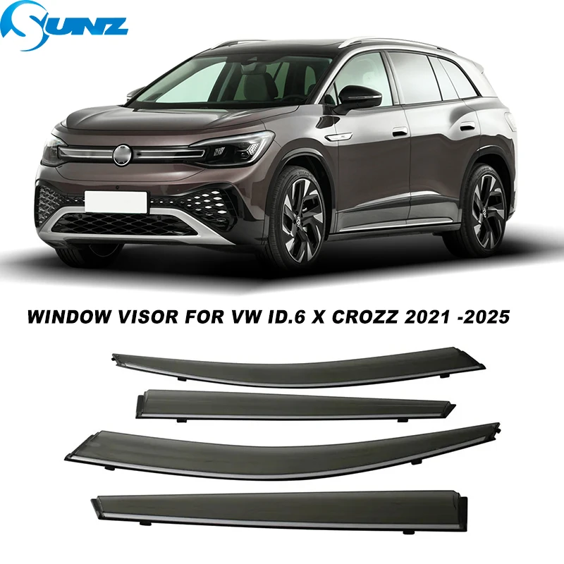

Window Visor For Volkswagen VW ID.6 X CROZZ 2021 2022 2023 2024 2025 Window Guard Sun Rain Guard Weather Shield Wind Deflector
