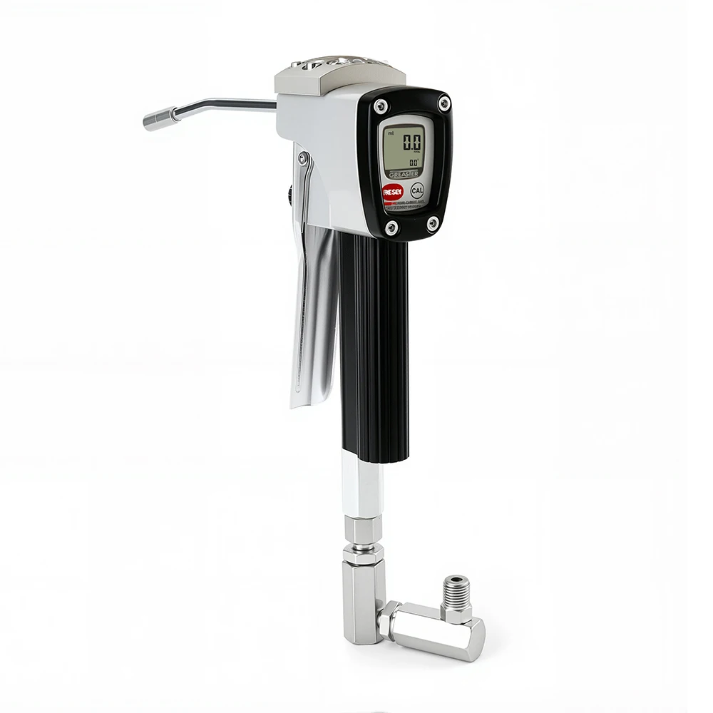 

Pneumatic Small Size High Pressure 500Bar Digital Grease Oil Nozzle with Flow Meter