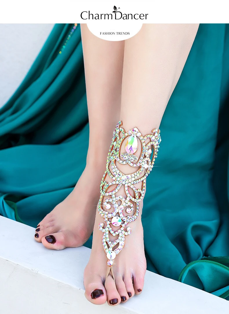 Bauchtanz-Handzubehör oder Fußzubehör, weibliches Erwachsenen-Armband/Fußkettchen mit Nieten, Performance-Zubehör – Detail 1