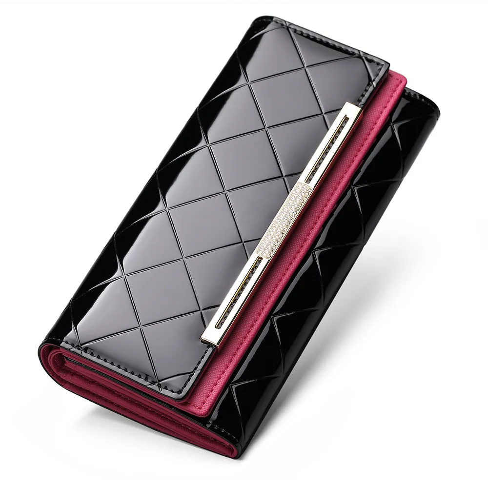 

Luxury Brand Women's Wallet Genuine Leather Large Capacity Fashion Long Purse Credit Card Holder Clutch Bag Wallets for Women