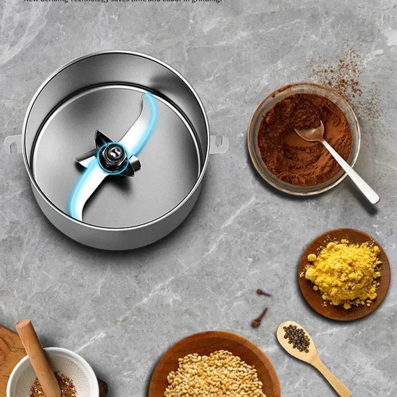 Mesin penggiling baja rumah tangga, mesin penggiling listrik Ultra halus 2500G