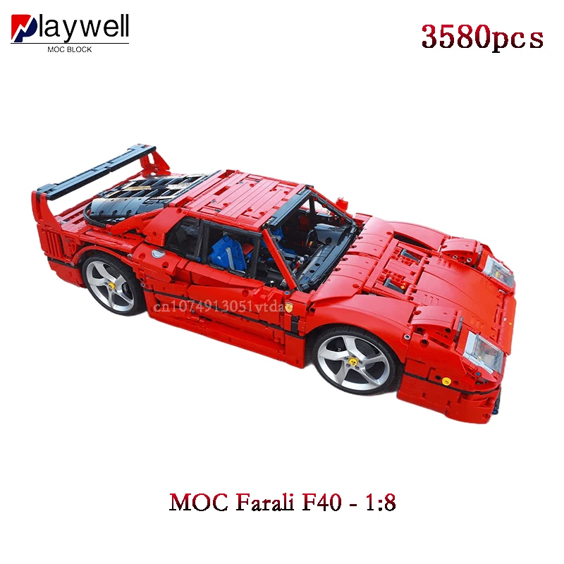 Supercar Moc Ferrarried Building Blocks Bricks Boys Kids Adults Toys Christmas Birthday Gifts for Adult Fit 42143 Daytona Sp3