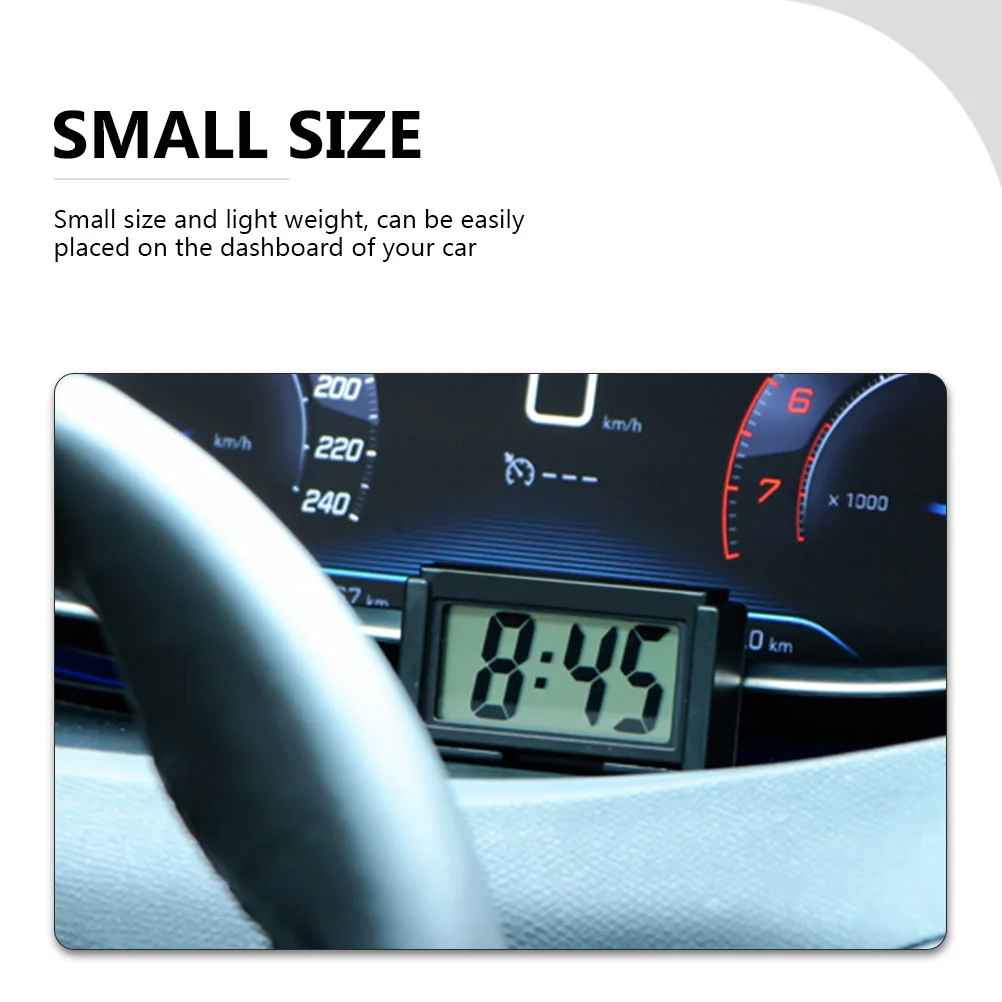 4 قطعة ساعة سيارة بلاستيكية ساعات لوحة القيادة الرقمية مركبة صغيرة الساعات الإلكترونية للسيارة المنزل طاولة مكتبية استخدام ساعة لوحة القيادة