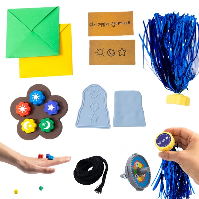 مجموعة Fun Gonggi Jack Stone Pebbles لعبة تدريب التنسيق بين اليد والعين ألعاب النرد التقليدية للحفلات