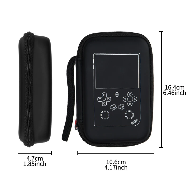 Portable Organizer Bag for ANBERNIC RG 35XX Pro Retro Game Console Shockproof Handheld Carry Case Black
