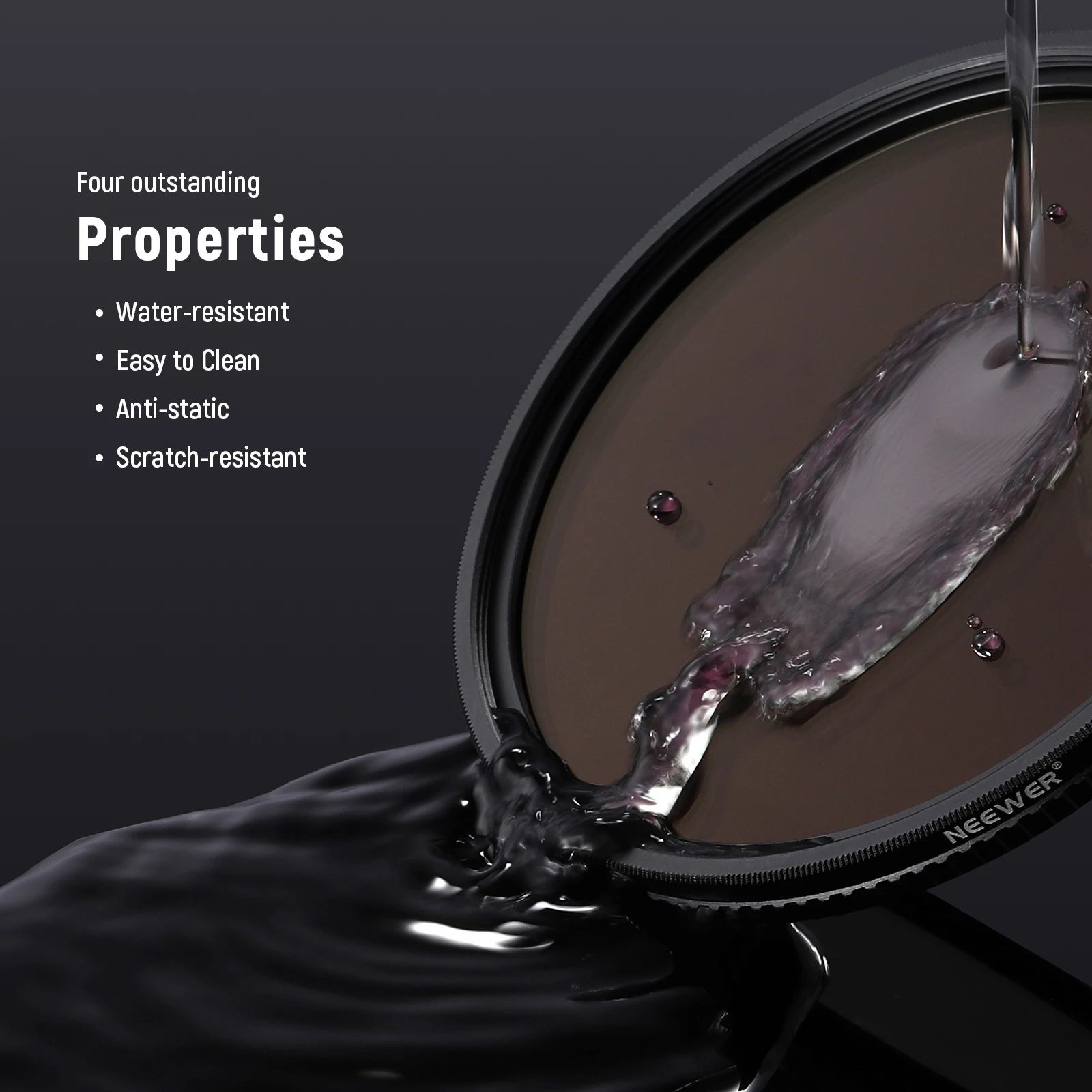 NEEWER ตัวแปร ND Filter ND2-ND32 ปรับ Neutral Density Filter/ไม่มี X Cross/Ultra Slim อลูมิเนียมกรอบ Optical Glass