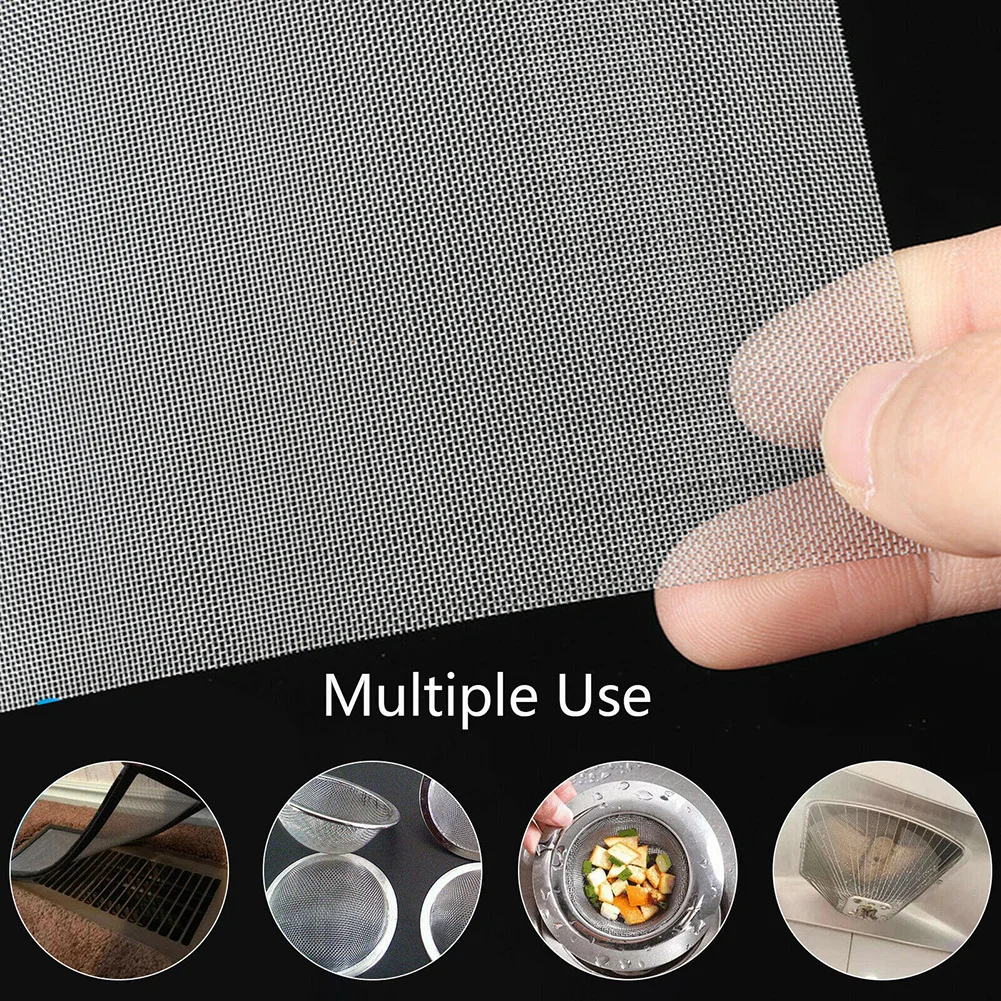 1pc Woven Wire Mesh 30*60cm Stainless Steel Water Resistance Wear Resistance Woven Non Toxic Odorless Harmless