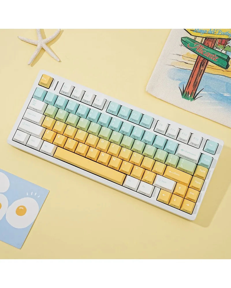 

Yellow Keycap Original PBT Sublimation Arabic Korean German French Spanish Russian Small Language
