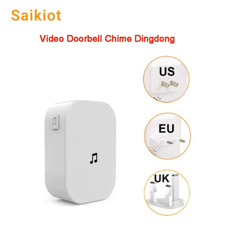 Saikiot Wireless Intelligent Chime Bell US EU UK Plug Digital Dingtong Bell Household Remote Visual Intercom Doorbell Chime