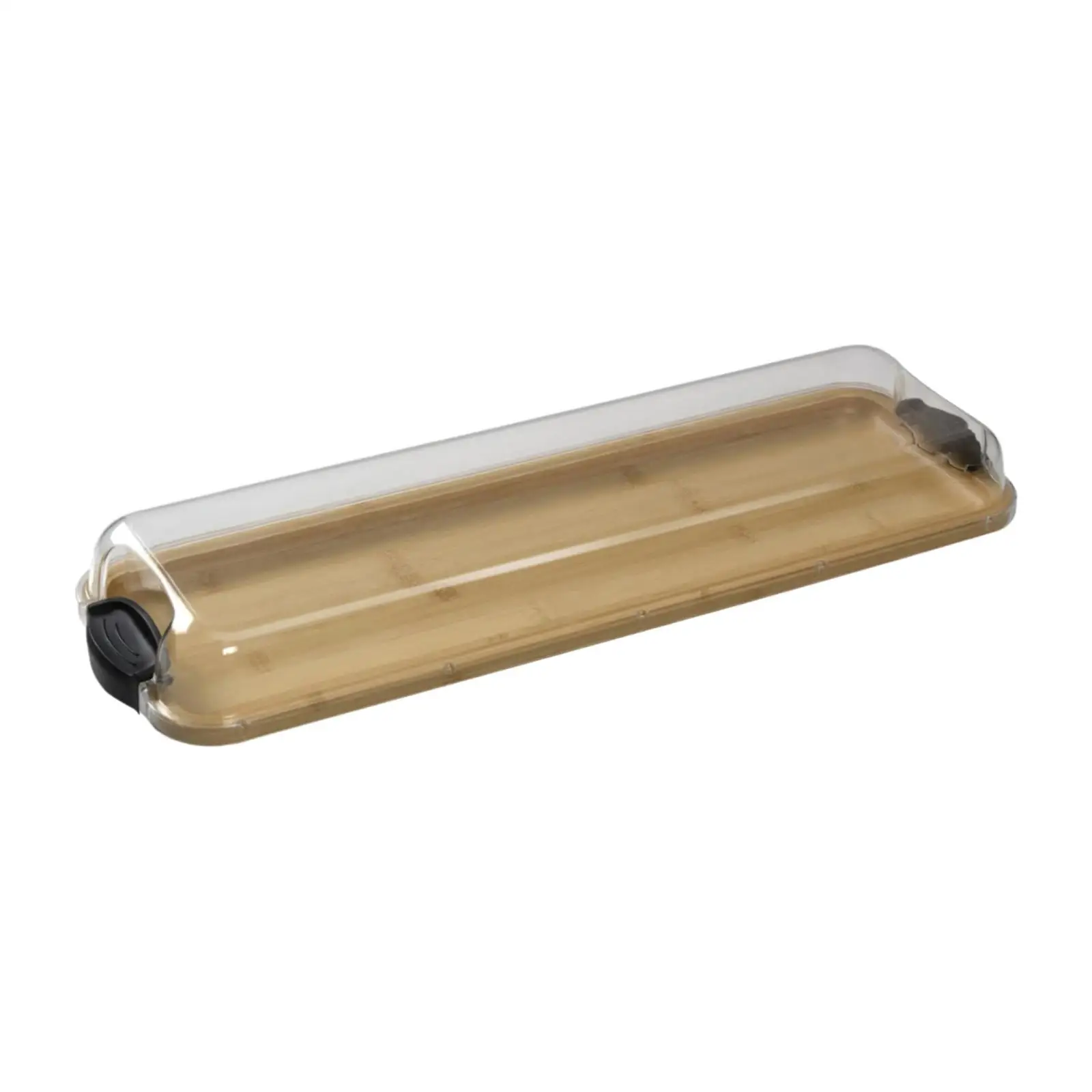 Bamboo Cutting Board with Lid Bamboo Cheese Board Serving Tray with Clear Locking Lid for Steak Meat Picnic Snacks Bread