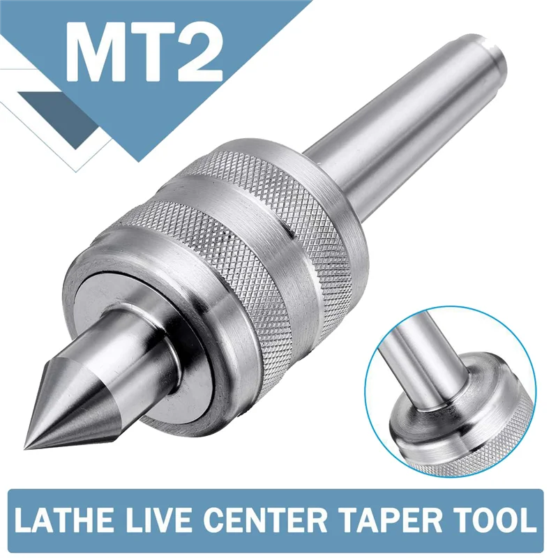 MT2 0.001 Lathe Live Center Taper Tool Live Revolving Milling Center Taper Machine Accessories