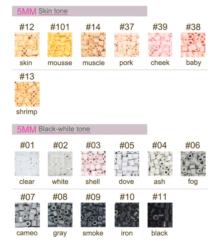 5mm 1000 Stück Eisenperlen für Kinder Pixel-Art Hama-Perlen Bügelperlen DIY-Puzzles Hochwertiges Geschenk Kinderspielzeug – Detail 7