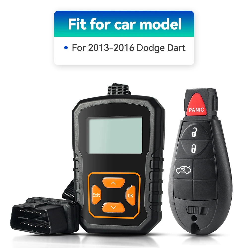 KEYYOU 433Mhz ID46/7941 Chip Remote Key For 2013 2014 2015 2016 Dodge Dart M3N32297100 With OBD DIY Programmer Tool