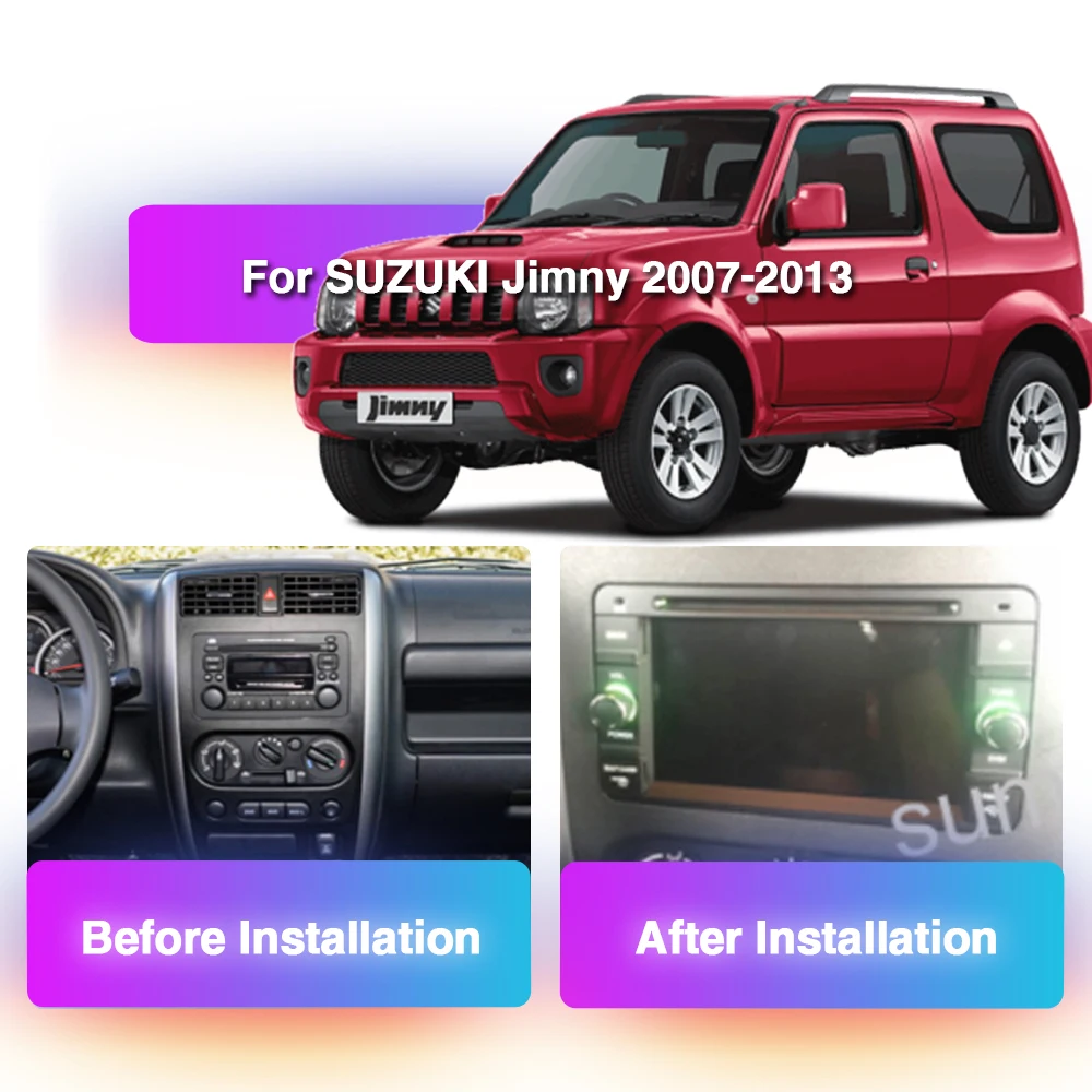 Wireless Carplay DSP Android 11.0 Car DVD Player For SUZUKI Jimny 2007 - 2013 8G+128GB Navi GPS Radio Stereo UIS7862 4G LTE RDS