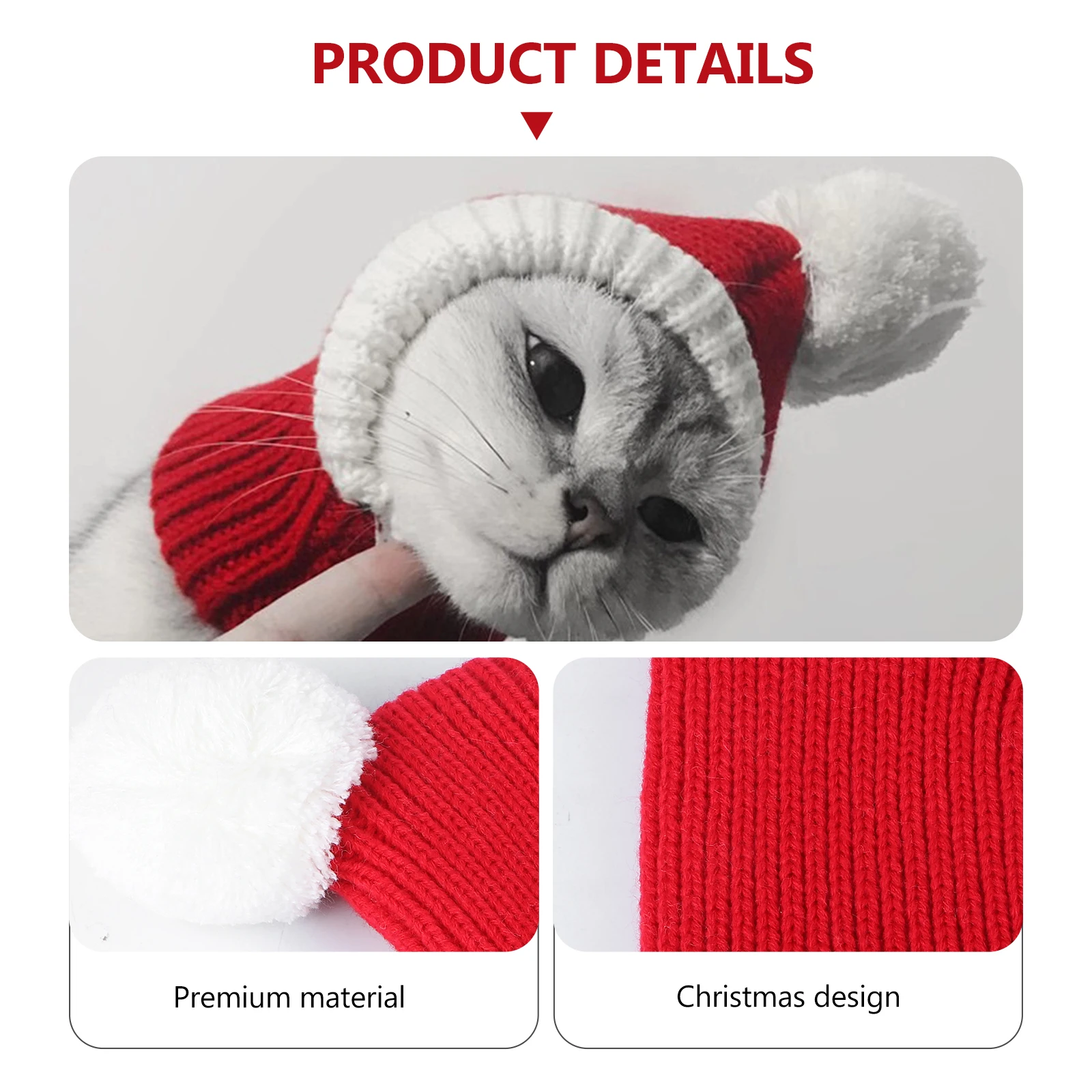 

Pet Santa Hat Puppy Hats for Small Dogs Sunglasses Winter Christmas Dad Clothes