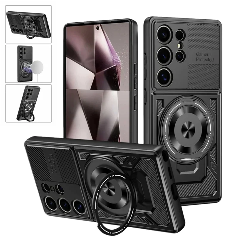 Shockproof Armor Magnetic Holder Ring Phone Case For Samsung Galaxy S26 Ultra S 26 Plus 5G For Magsafe Wireless Charging Cover