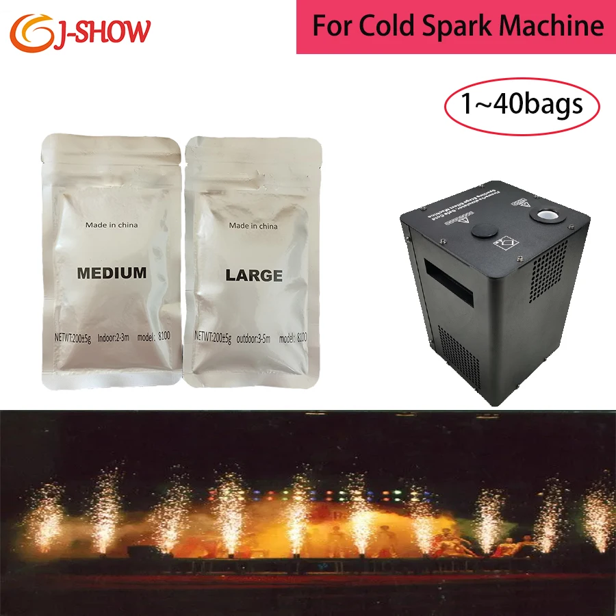 1~100 Bag Ti Powder Cold Spark Machine Wedding Stage Cold Sparkle Fountain Machine Dust Spark Fountain Machine For Wedding