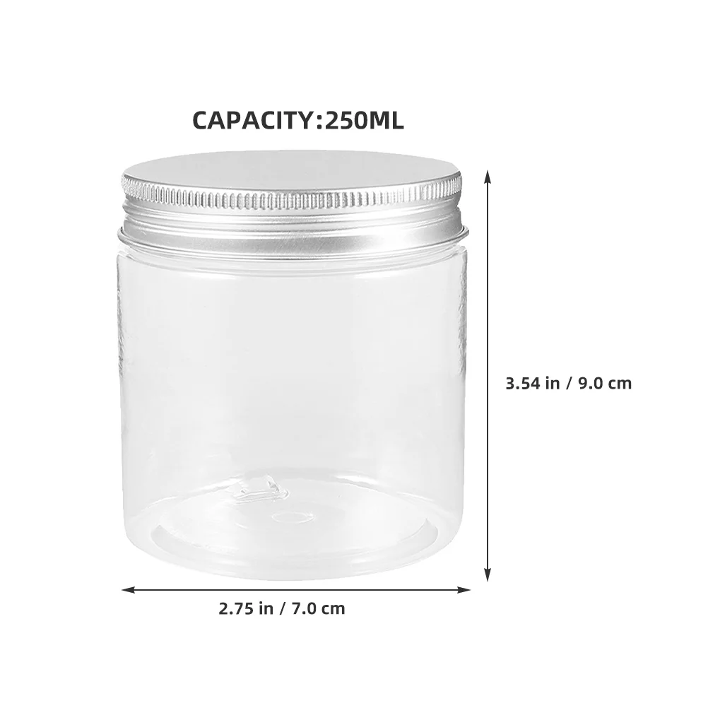 6 stuks lege crème reisformaat kleine plastic containers met deksels herbruikbare opslagpotten voor huidverzorging cosmetica parfum helder