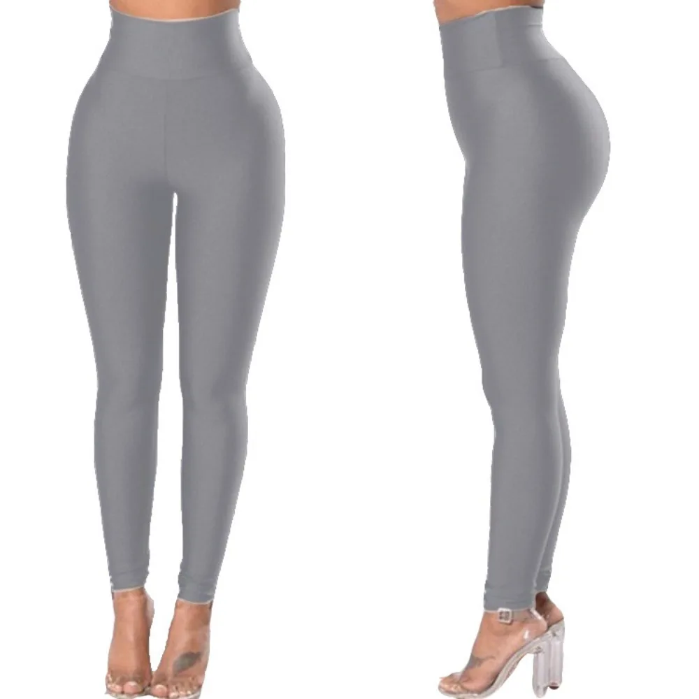 Leggings femininas de cintura alta e alta elasticidade – calças justas e emagrecedoras de secagem rápida para o verão, ioga, corrida, academia, roupas casuais