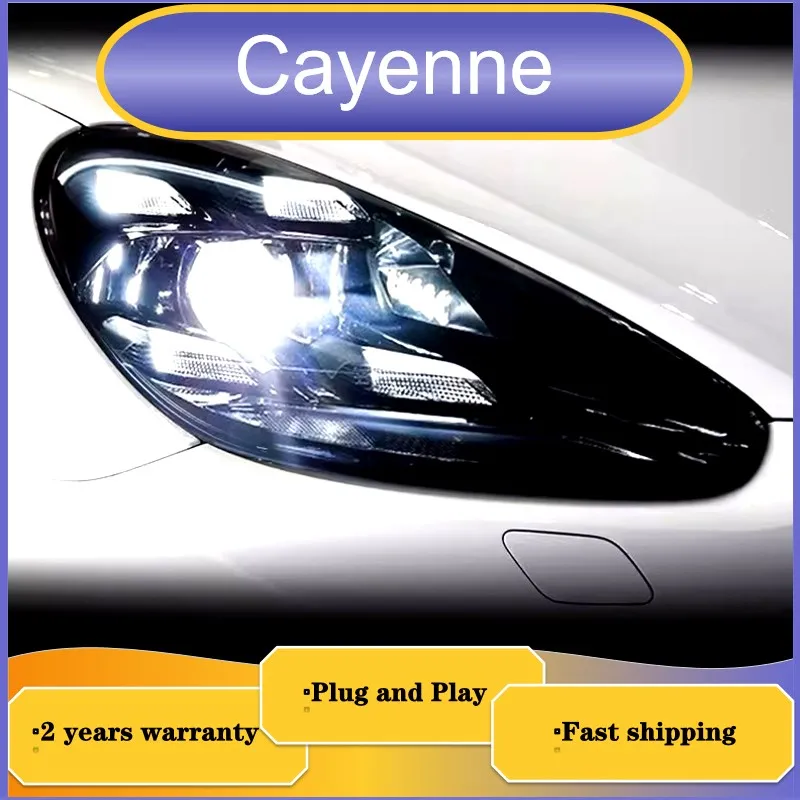 Car Accessories for Porsche Cayenne Head Lamp 2011-2018 Cayenne Headlight DRL Turn Signal Low High Beam Projector Lens