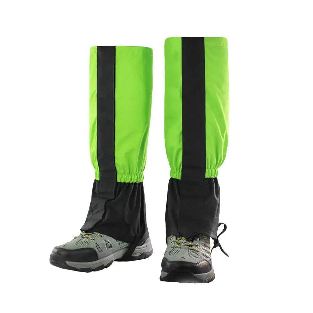 

Waterproof Breathable Snow Gaiters Boot 1 Pair Green Leg Protectors for Skiing Hiking Nylon Material Anti