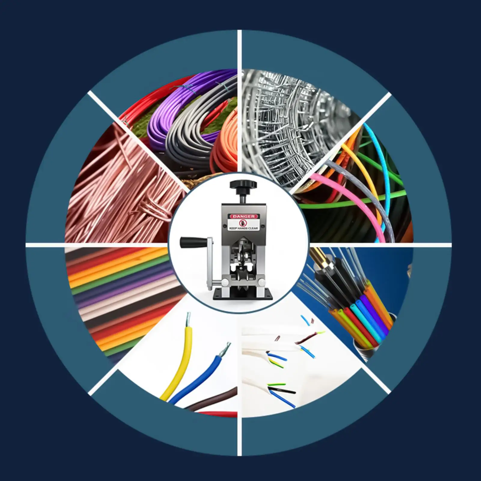 Wire Stripping Machine Portable Hand Crank Ergonomic Handle Copper Wire Stripper For Electricians Machinists Workers