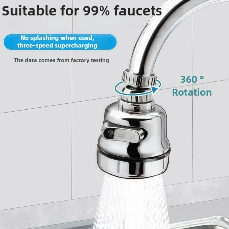 

Вращающийся кран, подвижный 3-режимный кухонный кран, водосберегающая на 360 градусов насадка-распылитель, фильтр-удлинитель, кухонные аксессуары