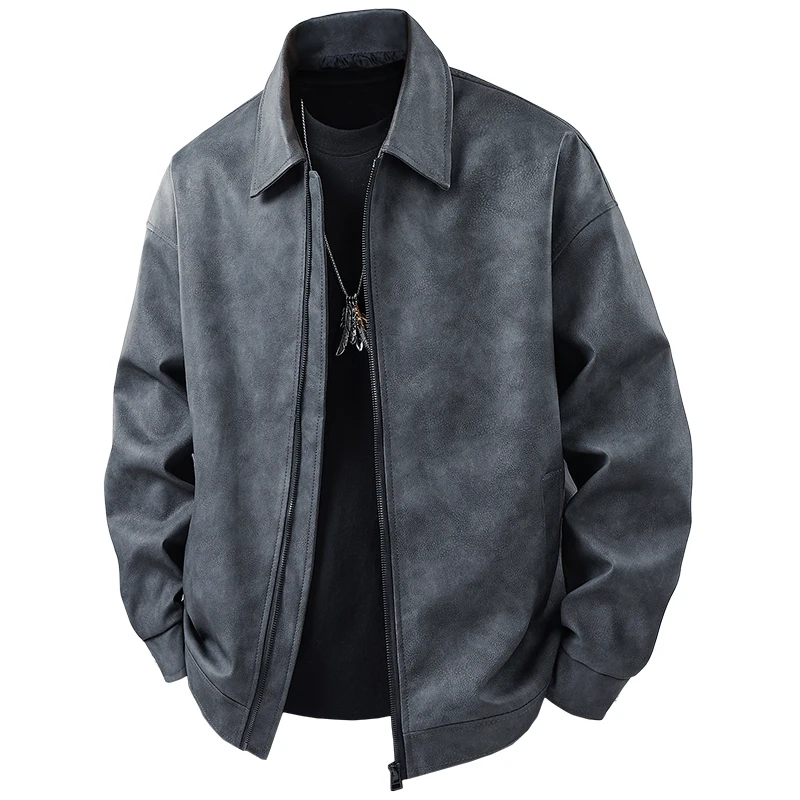 

Autumn Winter Outdoor Trend Windproof and Warm Imitation Leather Jacket Comfortable Fashionable Breathable Men's Jacket
