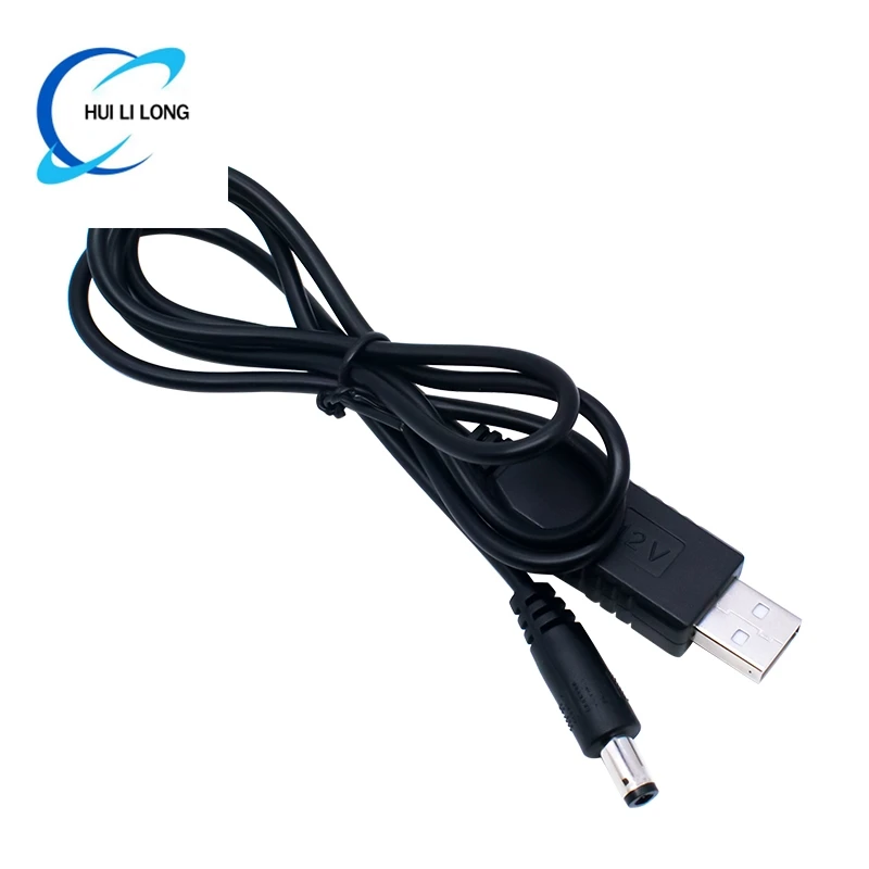 USB خط تعزيز الطاقة تيار مستمر 5 فولت إلى تيار مستمر 5 فولت 9 فولت 12 فولت تصعيد وحدة USB محول كابل محول 2.1x5.5 مللي متر ذكر موصل محول