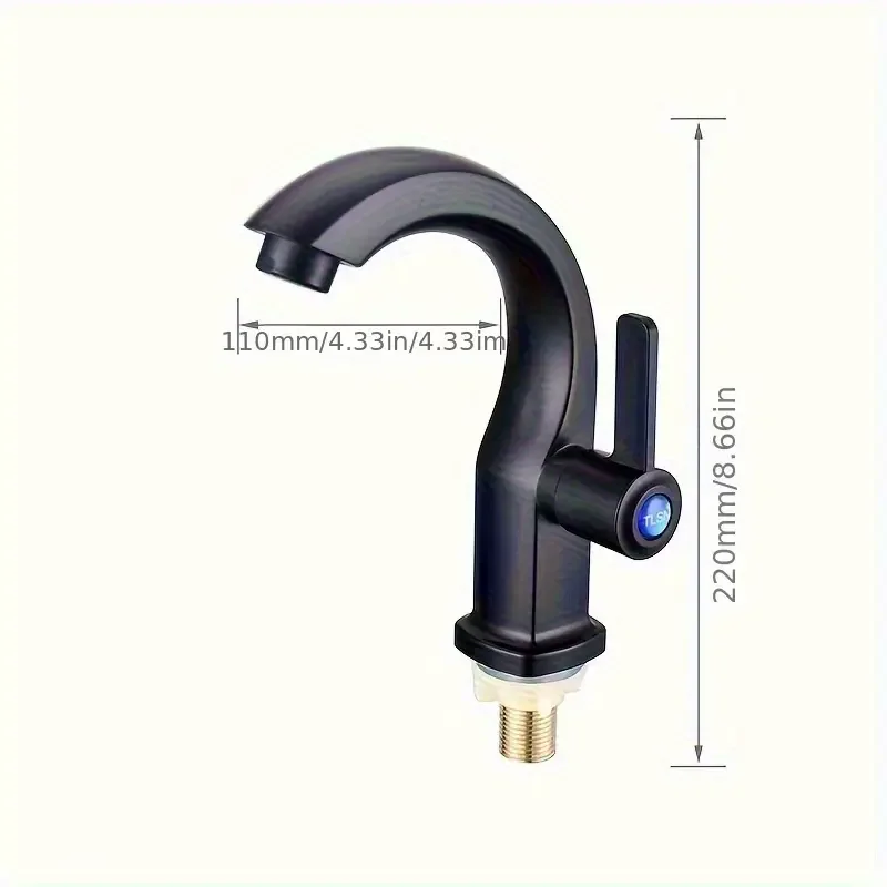 Modern Single Hole Bathroom Sink Faucet with Side Spray Matte Black Valve, Ergonomic Curved Nozzle, Easy to Install