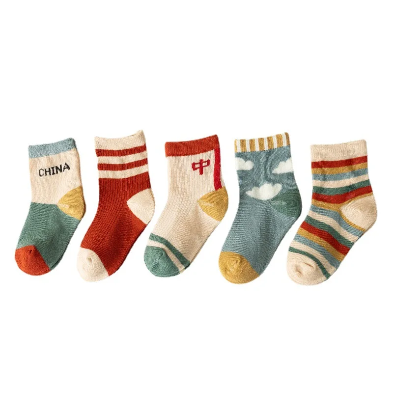 5Pairs Baby Socks Newborn Baby Boy Cute Short Sock 0-1-3-8Y Kids Cotton Toddler Cartoon Soft Children's Sports Socks for Girls