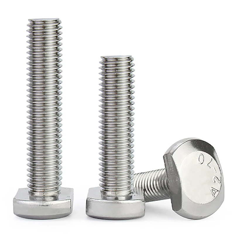 GB37 Standard 304 Stainless Steel T Head Bolts, Anti-Rust T-Slot Fasteners For Punch Press Mold Clamping M10 M12 1~2Pcs Pack