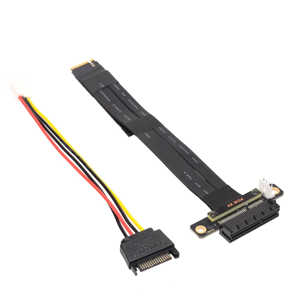 Imagem -03 - Adaptador de Extensor Jhh-link-pci-express Pcie x4 3.0 Pci-e 4x para M.2 m Chave Nvme 2280 Cartão Cabo Gen3.0 32g Bps Jhh-link