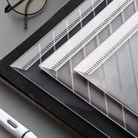 10Pcs A4 Transparent File Bag Plastic Documents Filing Storage Bag Student Organizer Information Pocket Folders Stationery New 2