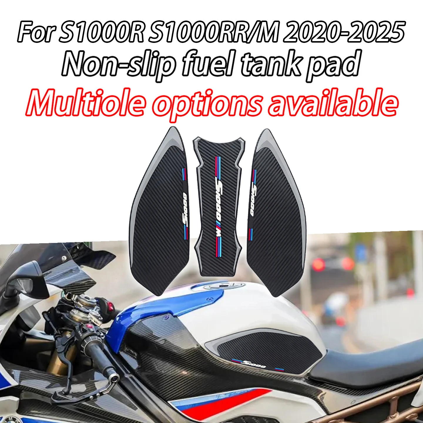 

Наклейки на бак для мотоциклов BMW S1000R, S1000RR, S1000M/HP4, термостойкие, защитные, с противоскользящим эффектом.
