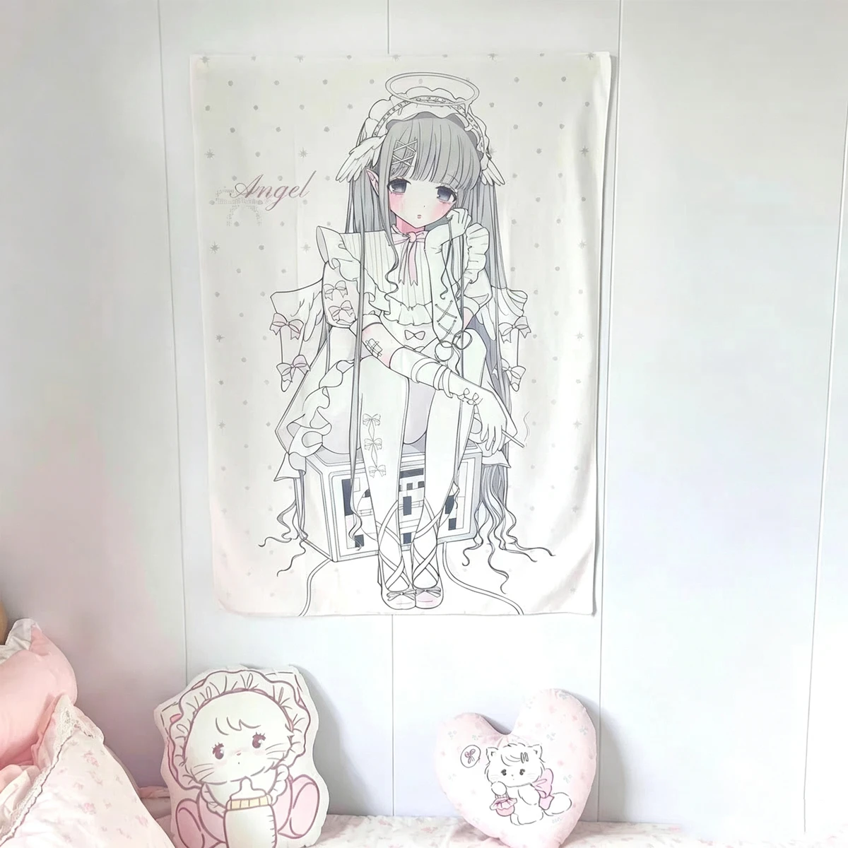 Anime Wall Hanging Tapestry Japan Kawaii New K-ON! Room Decor Aesthetic Decorative Cartoon Photo Background Cloth Table