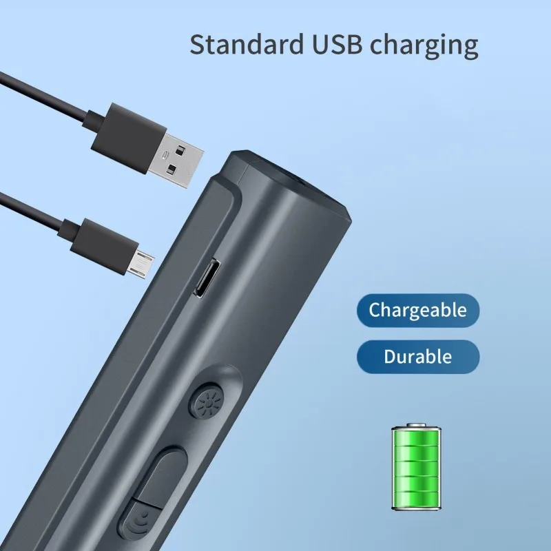 Ultrasonic Dog Repeller Anti Barking Device USB Rechargeable & Portable Dog Trainer with LED Light and Lanyard​