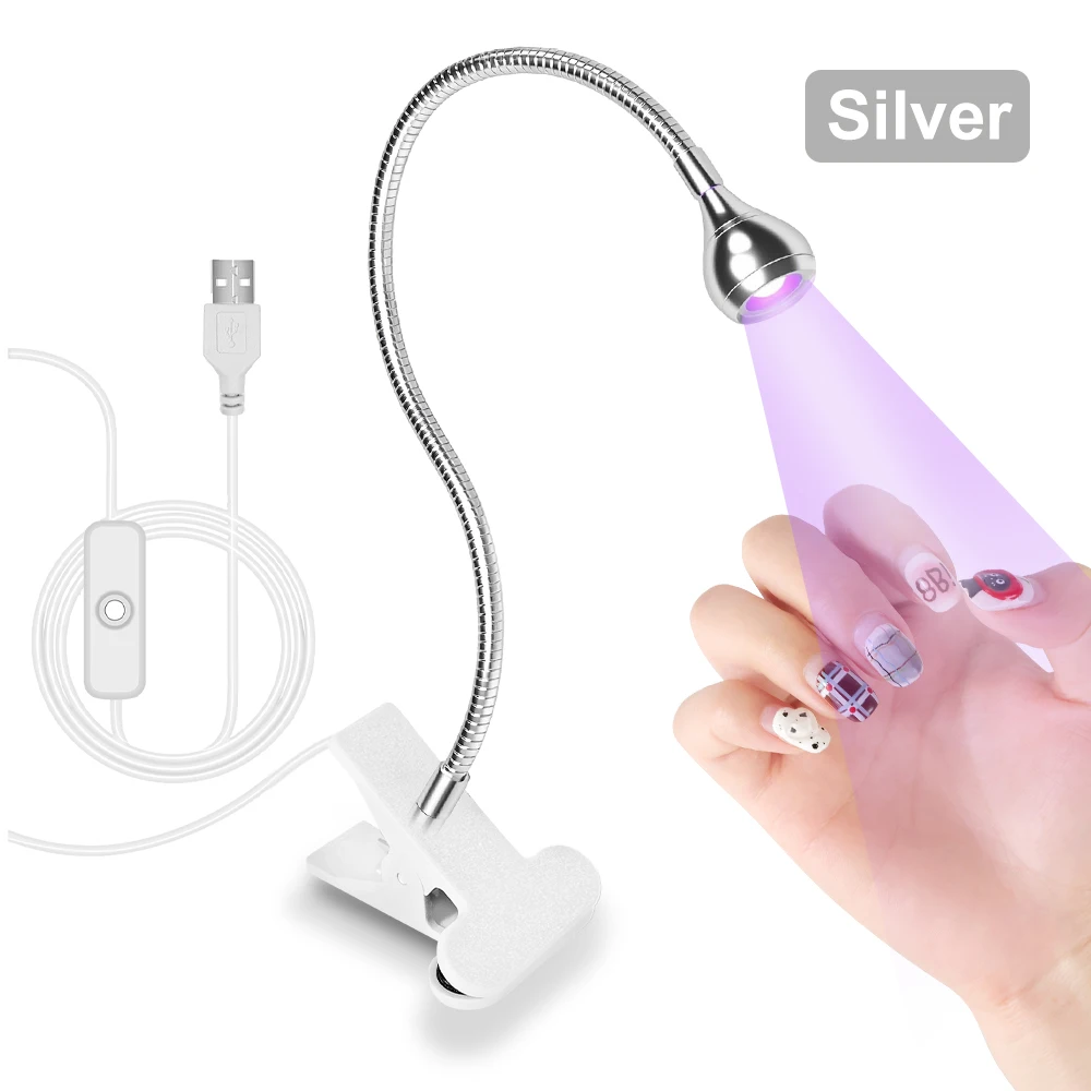 Nagel-LED-UV-Lampe zum Trocknen von Gelnägeln, Nagellack, zum Aufstecken, flexibler Schreibtisch, Mini, tragbare USB-Nagellampe, UV-Licht-Trockner für Maniküre, Salon