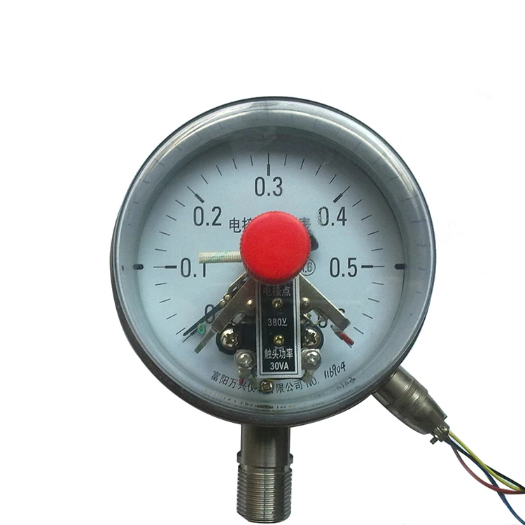 

Electric contact bottom connection pressure gauge stainless steel material ready to ship