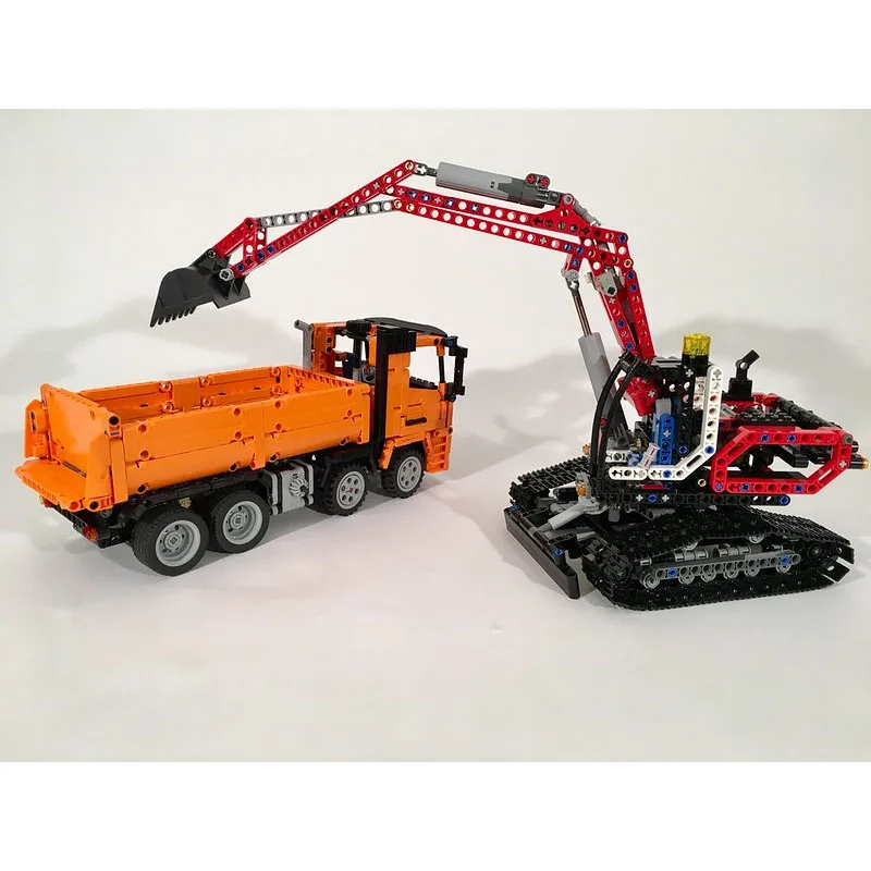 

MOC-71452 Classic New Dump Truck Building Block Model, 964 Pieces, Creative Boys' Children's Birthday and Christmas Toy Gift