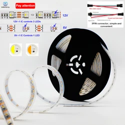 Bande Lumineuse à Pixels LED Flexible et Intelligente, Pigments 4 en 1, Adressable Allérieurement, RGBW, RGBMarin, RGBWW, SK6812, SMD5050, DC 5V/12V