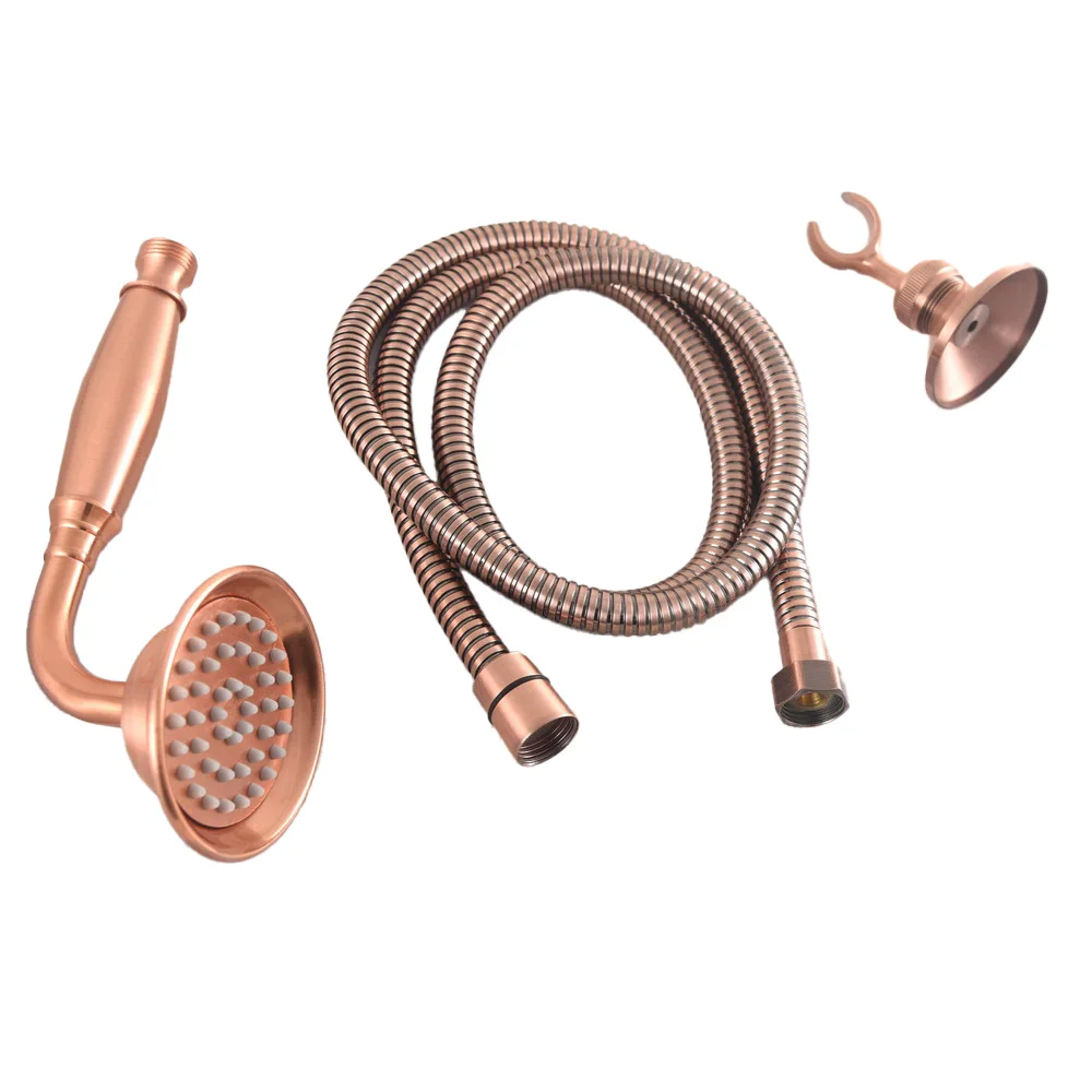 Red Copper Hand Holder Shower Brass Bath Shower Hand Replace Bathroom Copper Shower Accessories Zhh222