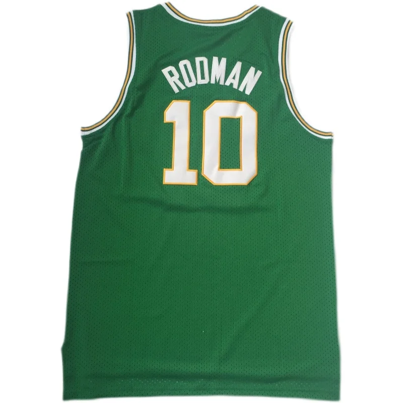 Retro Baskeall orm Vest Embroidered Universi Logo Blue White een Faionable Personalized Sports Fan Apparel