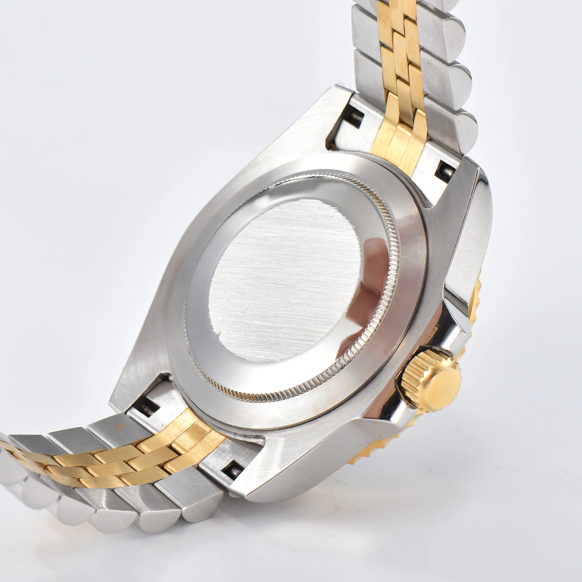 ساعات رجالية بشعار مخصص بقرص أسود أوتوماتيكي ، ساعات ميكانيكية GMTT ، حركة NH34 ، زجاج الياقوت ، فولاذ مقاوم للصدأ