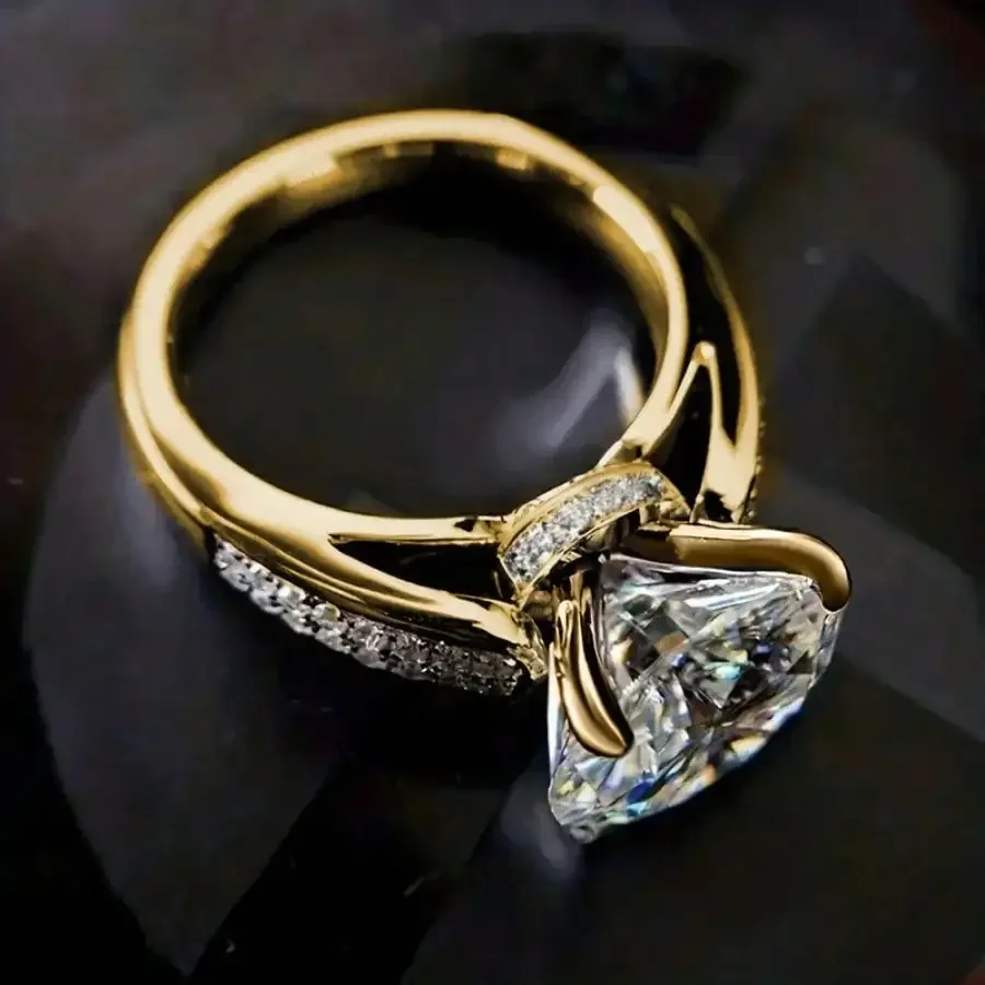 

Luxurious Delicate Promise Ring - Inlaid With Shiny Cubic Zirconia, Perfect For Evening Party And Daily Wear, Fashionable Engage