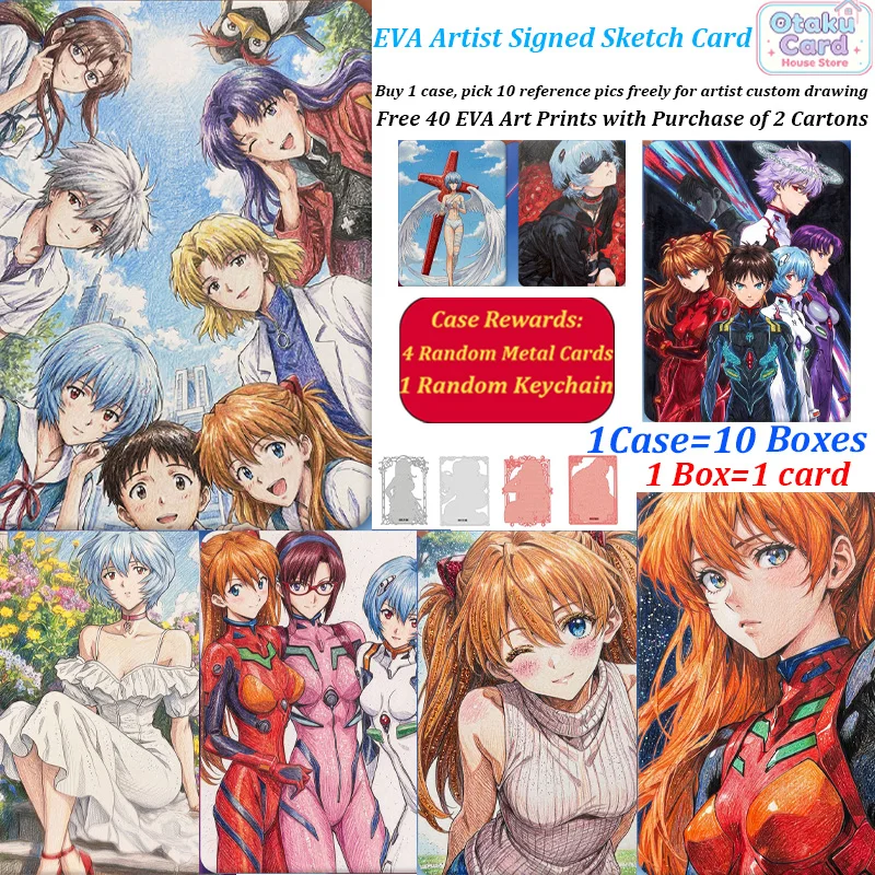 Rare EVA Card Artist Autograph Original Hand Drawn Sketch Cards QiYi Studio Full Case Pick Your Own Neon Genesis Evangelion Card